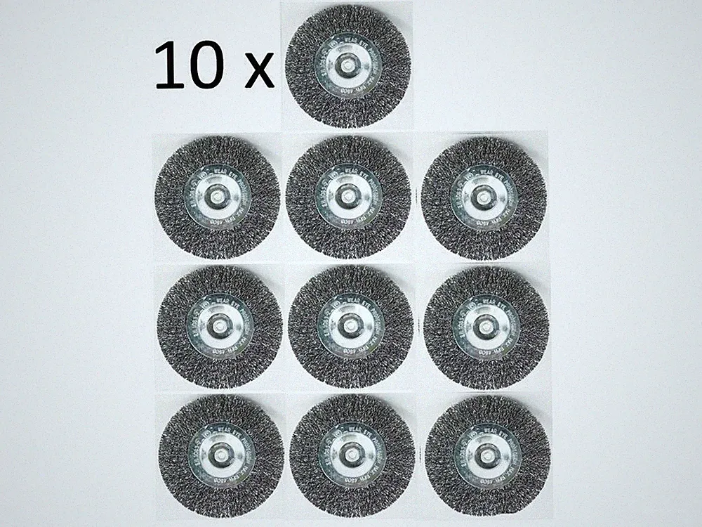 10er Set Fugenbürste für Elektr. Fugenbürste Grizzly Tools EFB 401 Metall/Draht