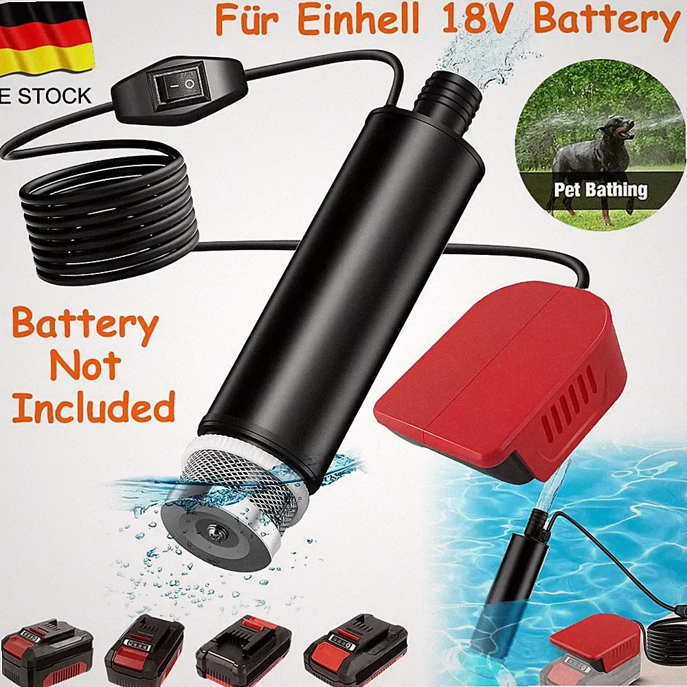 120W Für Einhell X Change 18V Akku Elektrische Wasserpumpe Tauchpumpe Pumpe