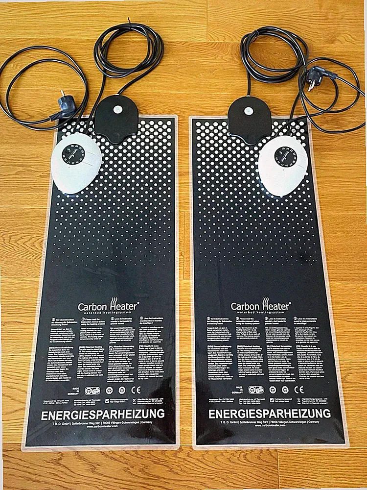 2x Carbon Heater Wasserbettheizung elektrisch mit Thermostat