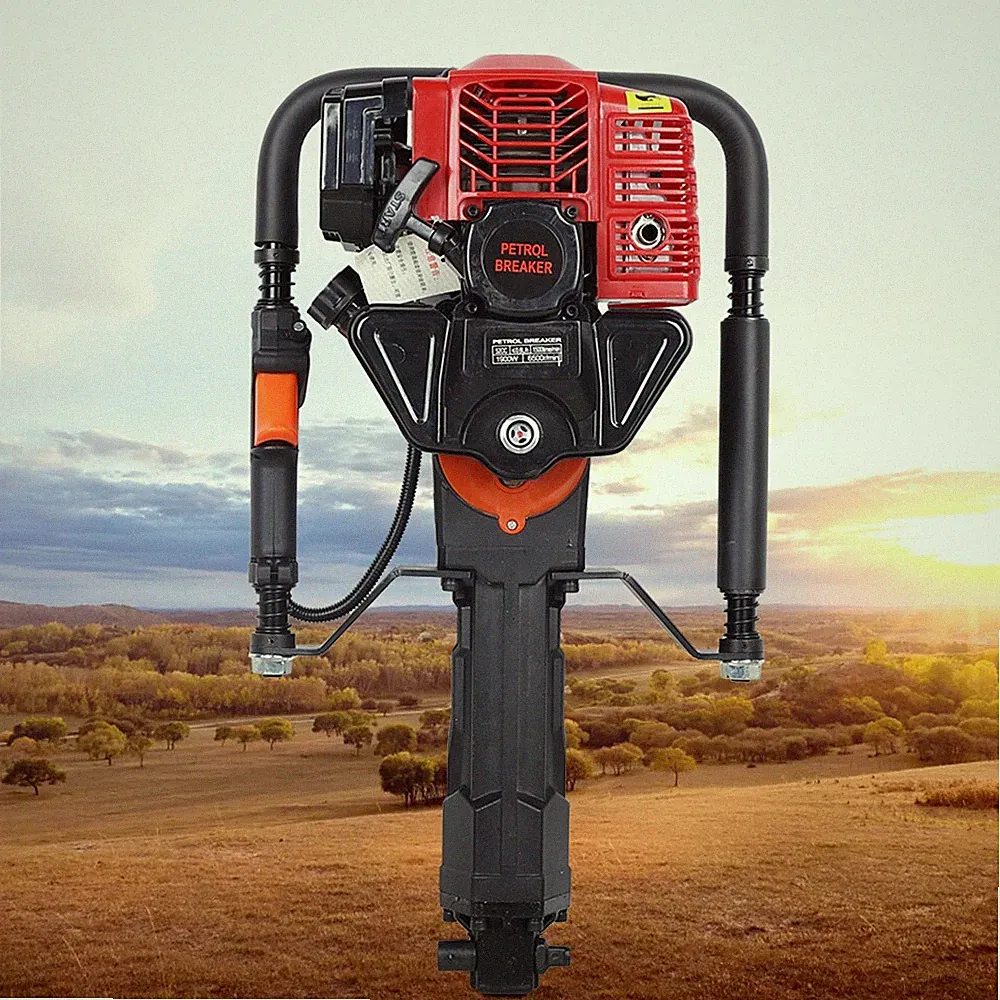 52CC Benzin Handramme Pfosten Ramme Gartenarbeit Zaunpfahlramme Pfahlramme 1900W