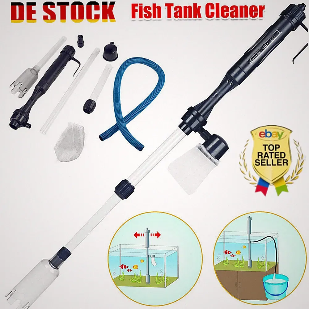 52cm Elektrisch Aquariumpumpe Aquarium Mulmsauger Schlammsauger Bodenreiniger DE