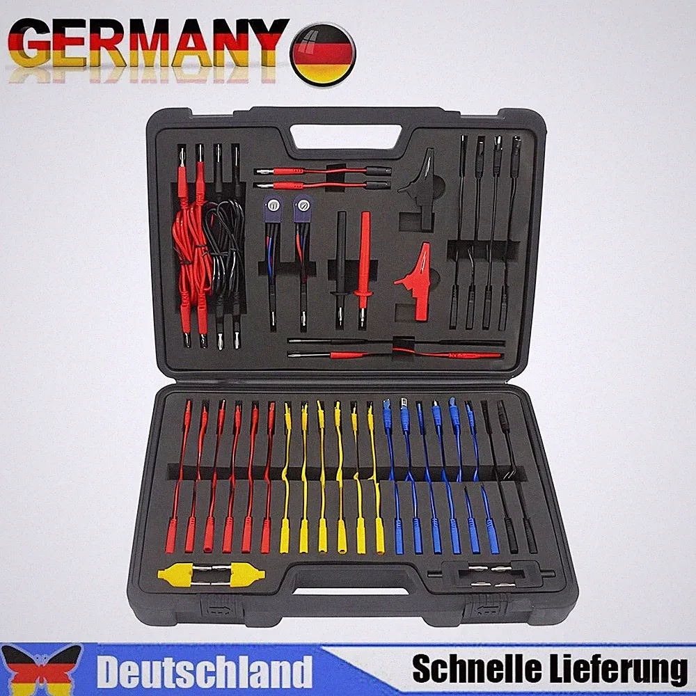92 tlg Prüfkabel Prüfspitzen Messkabel Diagnosekabel für KFZ Elektrik Multimeter
