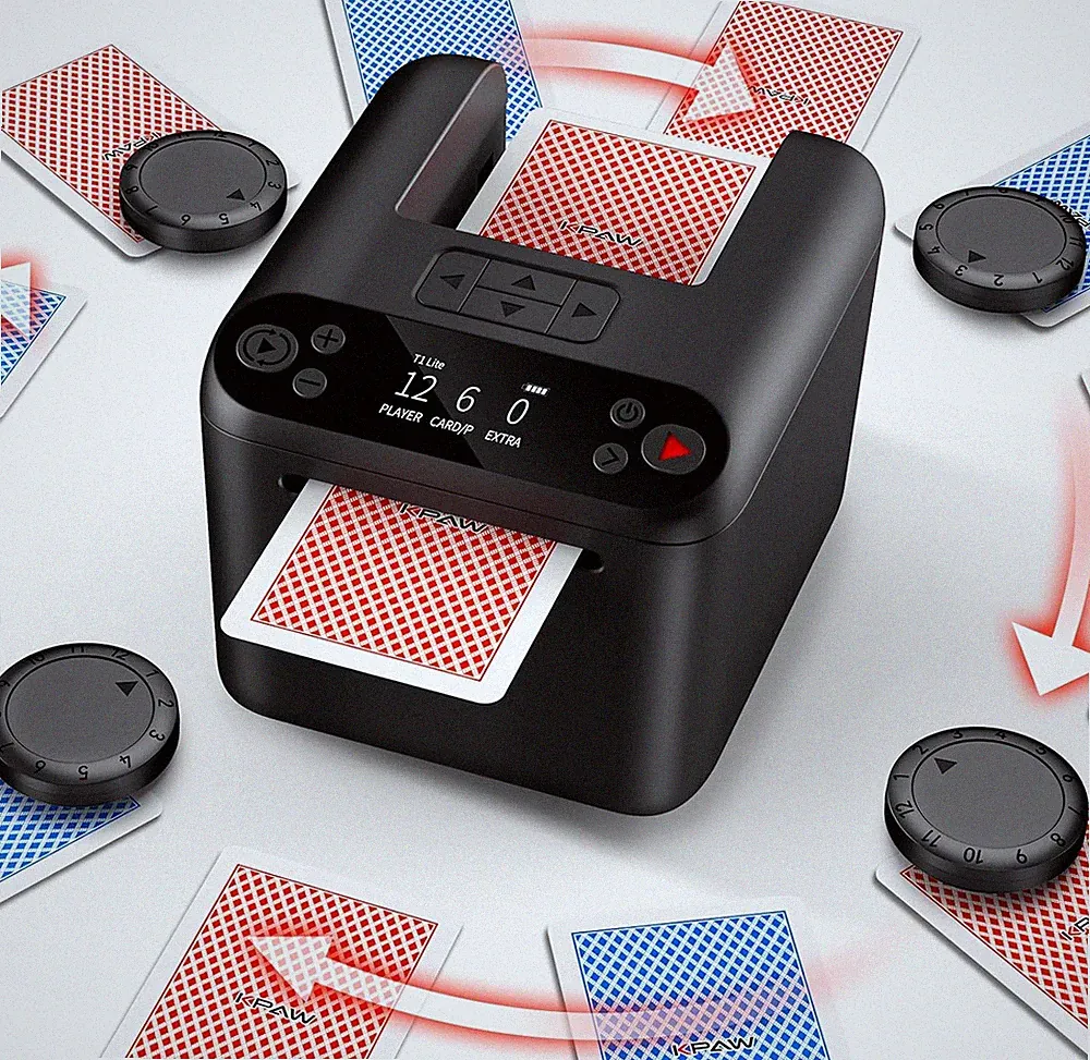 Automatischer elektronischer Kartenausteiler mit 4 Ruftasten für Texas Hold'em