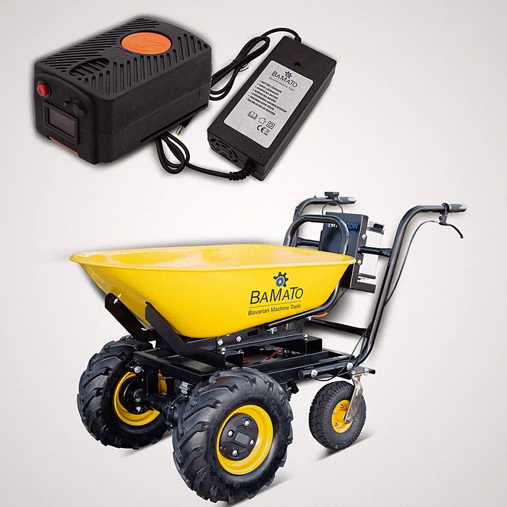 BAMATO elektrische Schubkarre MTR-300W Motorschubkarre Akku Schubkarre 300 kg