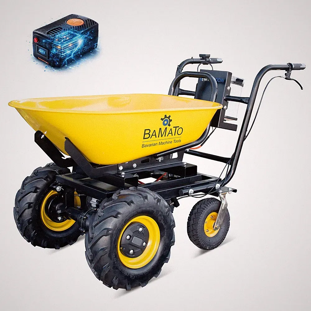 BAMATO elektrische Schubkarre MTR-300W Motorschubkarre Akku Schubkarre 300 kg