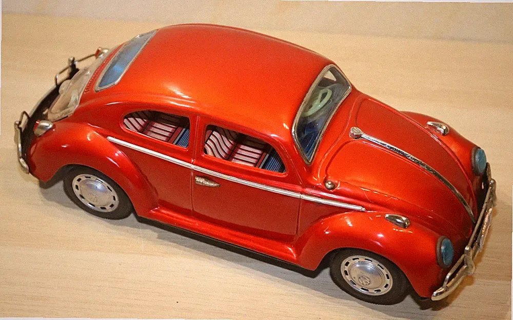 Bandai Volkswagen VW Käfer Beetle Blech, King Size L37cm, 1960's elektrisch