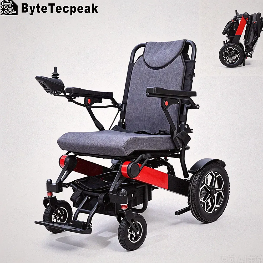 ByteTecpeak Elektrischer Rollstuhl Faltbar Leicht Rollstuhl Elektrorollstuhl DE