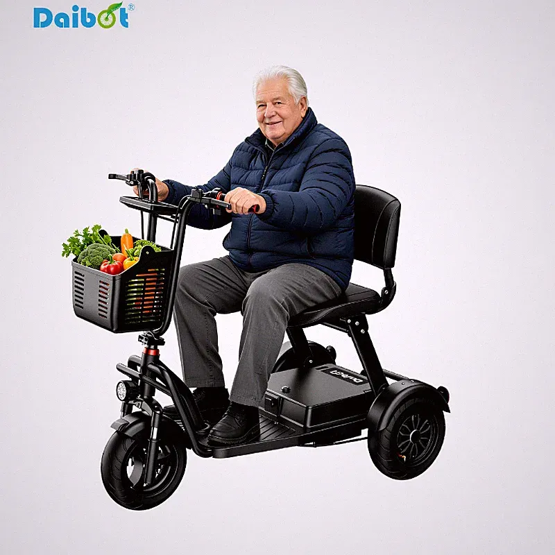 Daibot 1000W Elektro-Dreirad, klappbares Senioren-Mobilitätsroller mit 3 Rädern