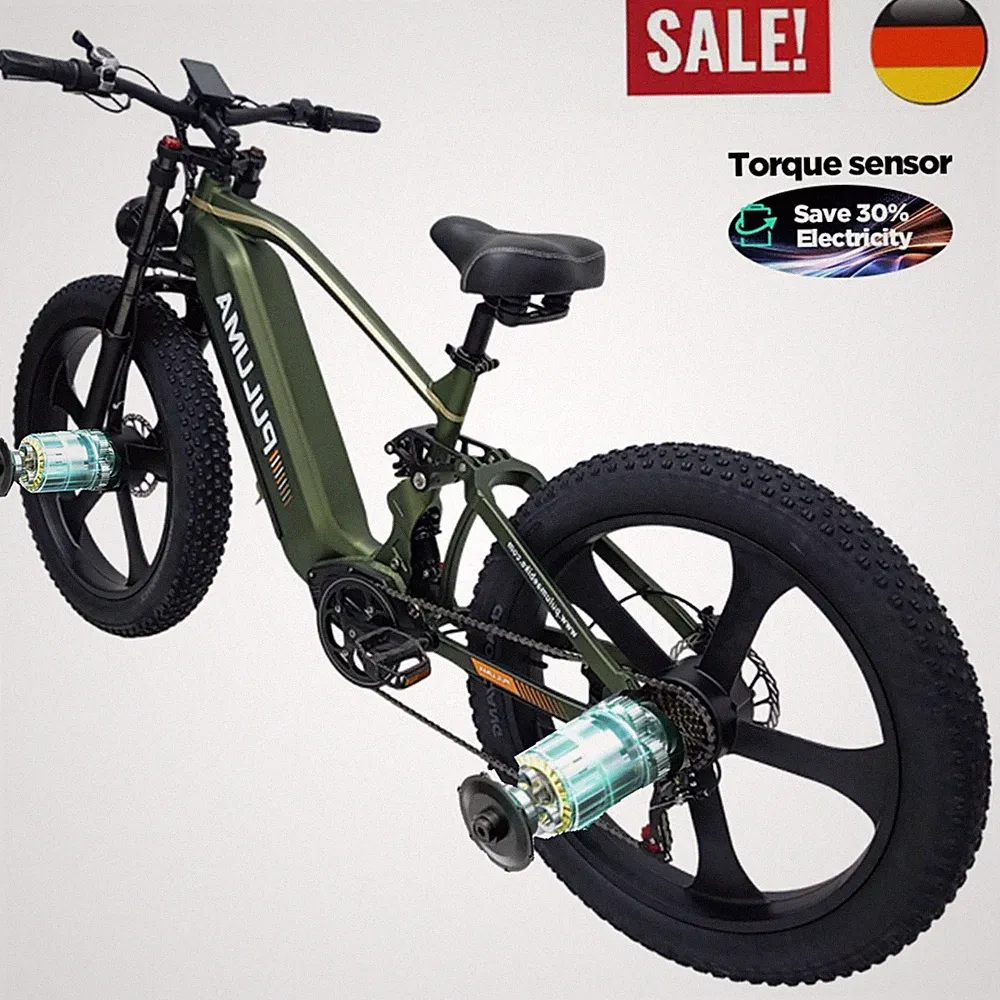 Dual Motor Elektrisches Mountainbike 2000W Motor 52V 20AH E Bike 26“ Reifen MTB