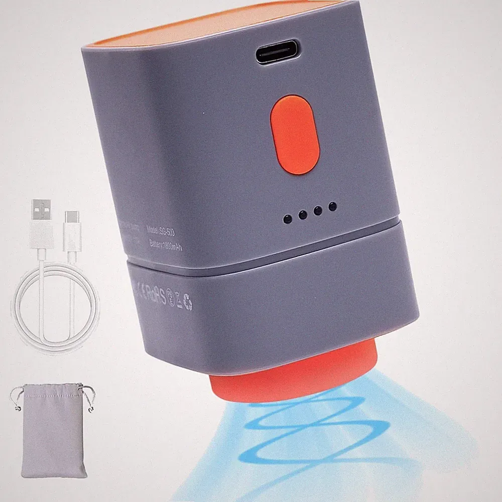 Elektrische Vakuumpumpe 4500 PA USB-C wiederaufladbar kompakt Reiseaufbewahrung