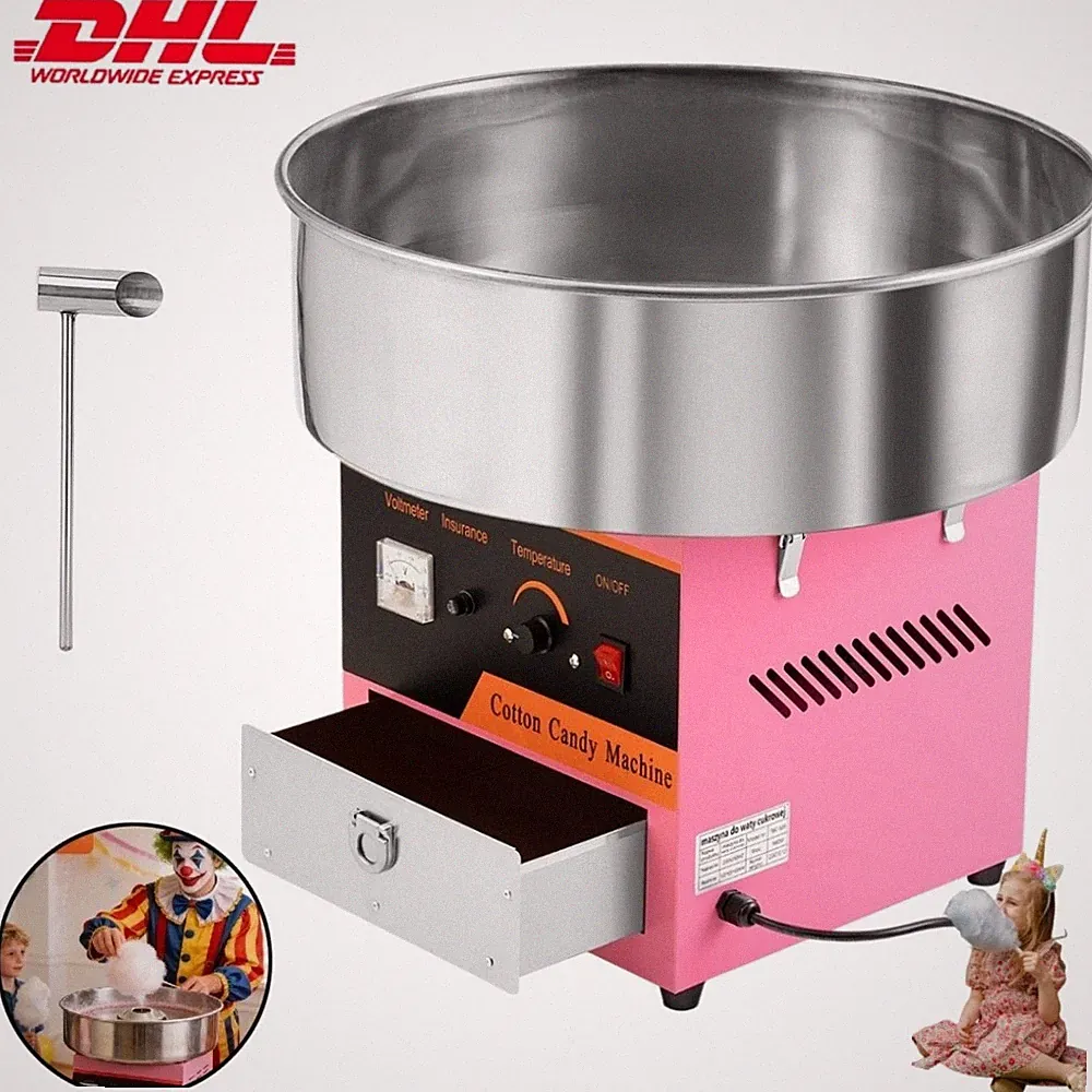 Elektrische Zuckerwattemaschine Zuckerwattegeräte mit 52cm Edelstahlschüssel 1KW