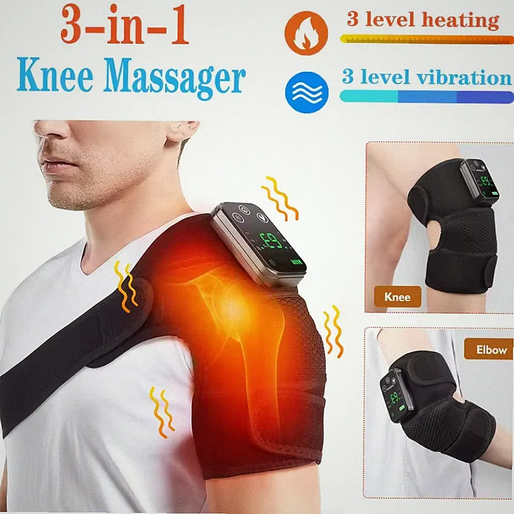 Elektrischer Schulterbandage Mit Wärme Vibration Massagegerät für Schulter Knie