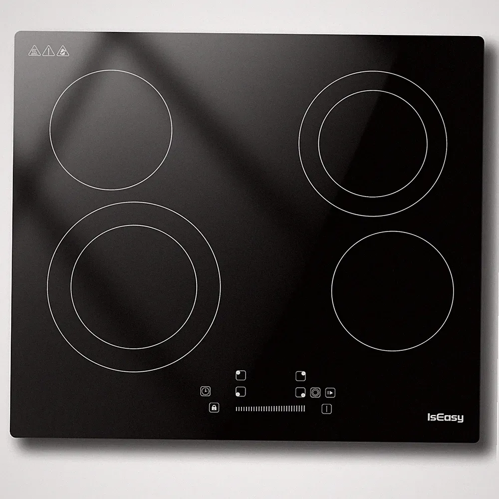 Elektro Glaskeramik Kochplatte Kochfeld 59 cm 6.6 kW 4 Zonen 9 Stufen Dualzone