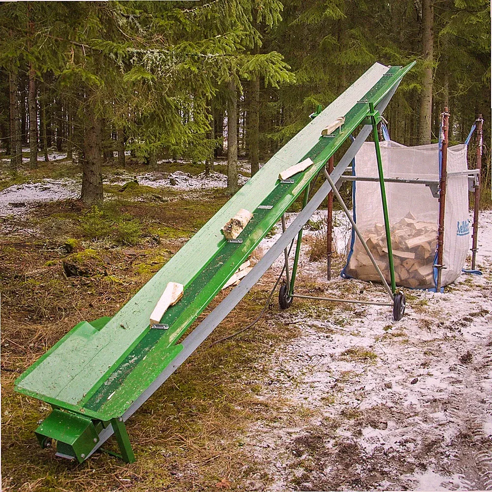 Förderband Transportband 5 m für Brennholz Holzförderer elektrisch 230 V