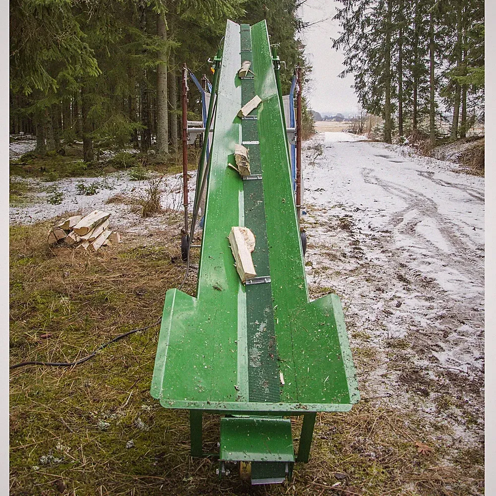 Förderband Transportband 5 m für Brennholz Holzförderer elektrisch 230 V KELLFRI