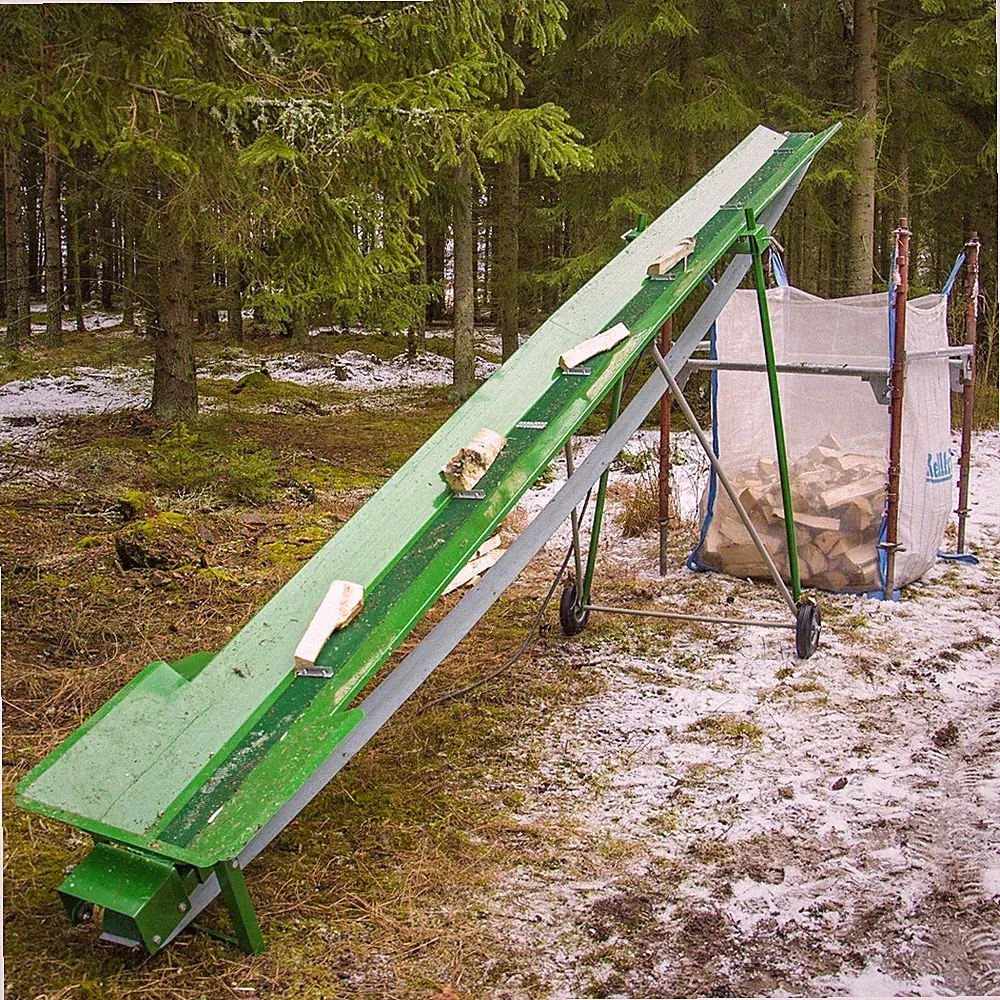 Förderband Transportband 7,5 m für Brennholz elektrisch 230 V Holzförderer NEU