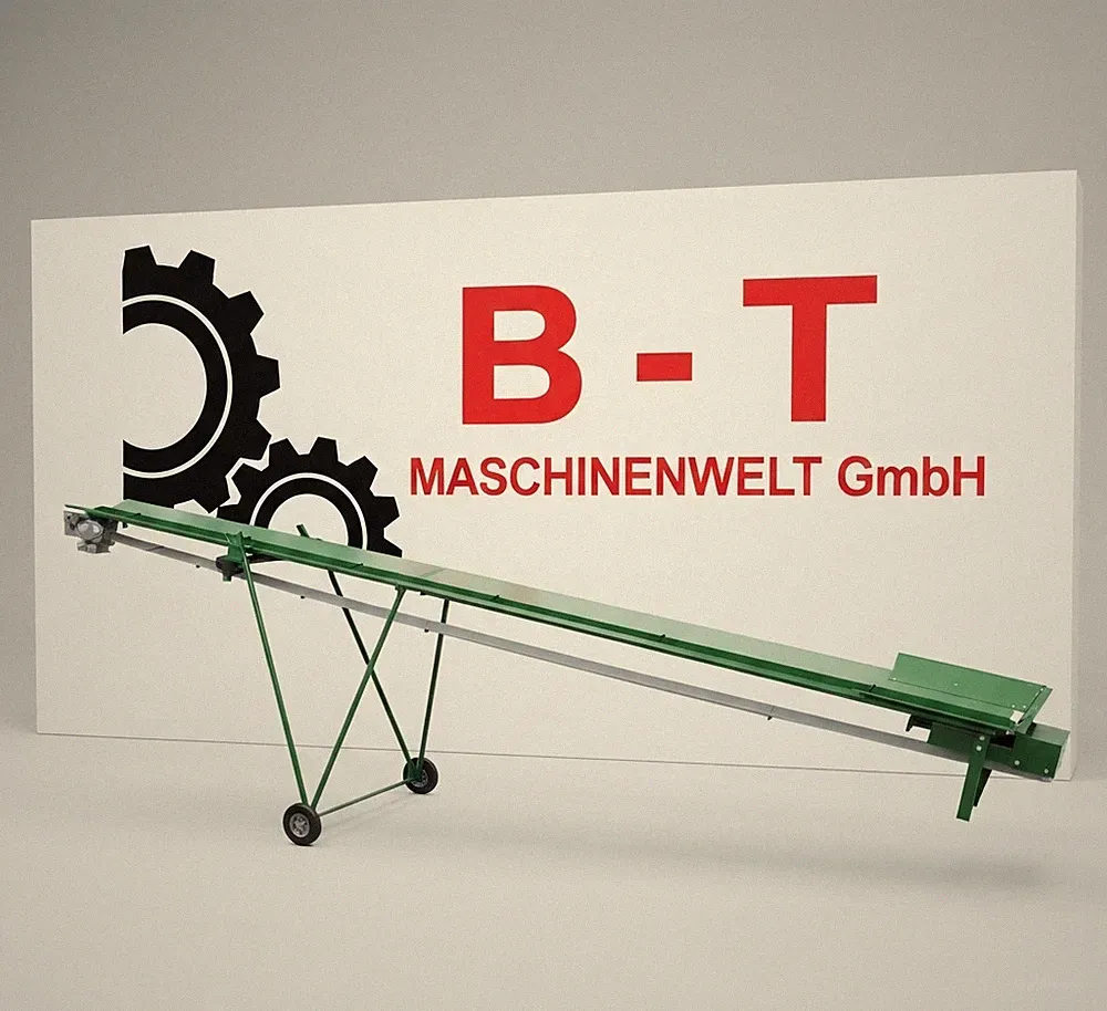 Förderband Transportband 7,5 m für Brennholz Holzförderer elektrisch 230 V
