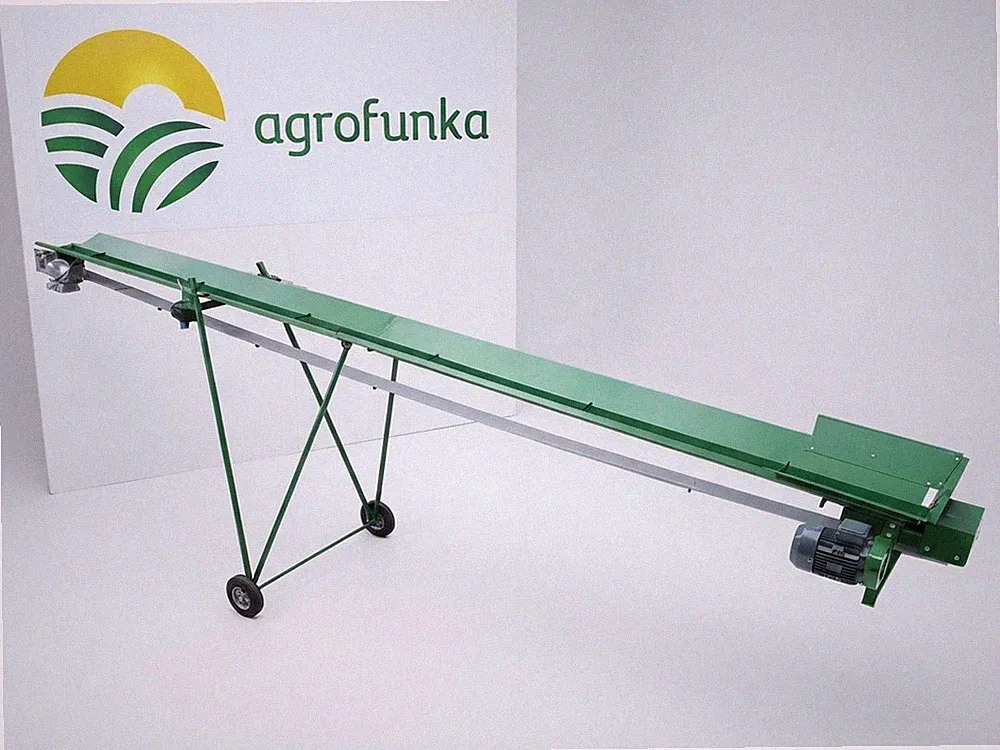 Förderband Transportband 7,5 m für Brennholz Holzförderer elektrisch 230 V NEU