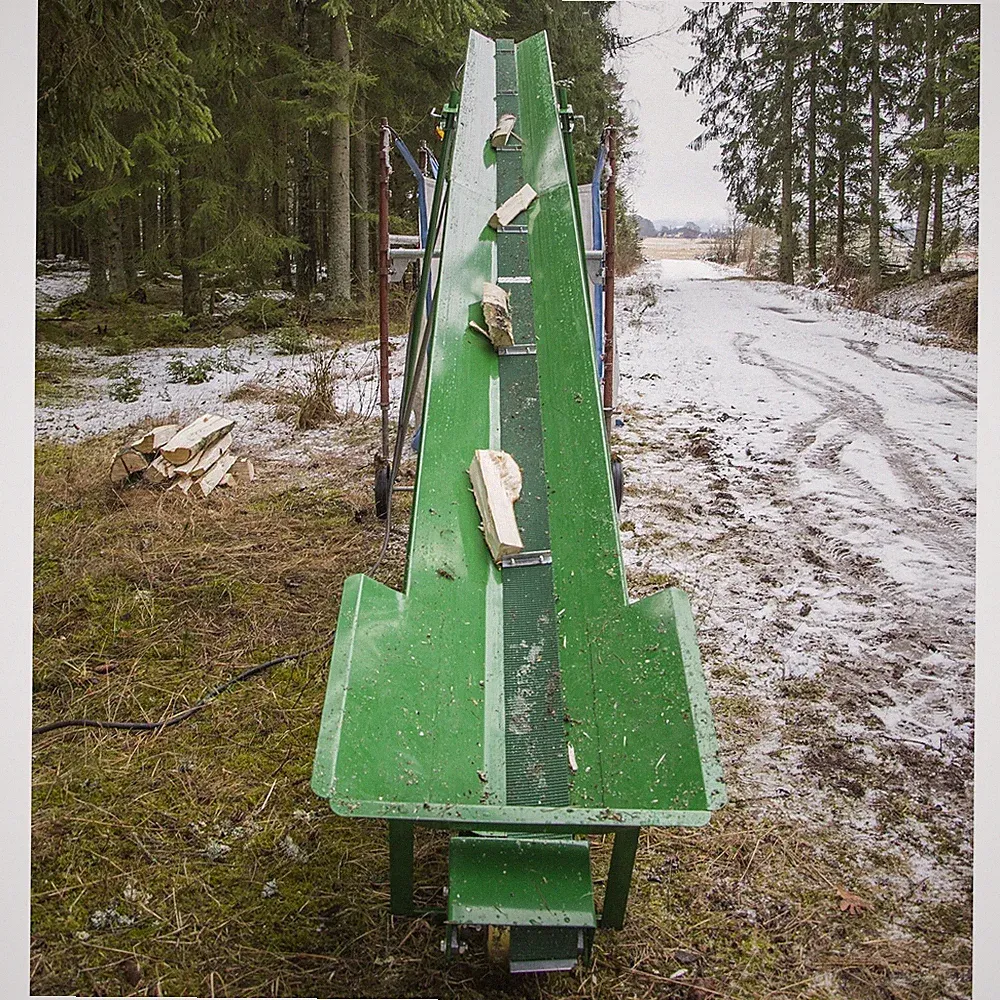 Förderband Transportband 7,5 m für Brennholz Holztransporter elektrisch 230 V