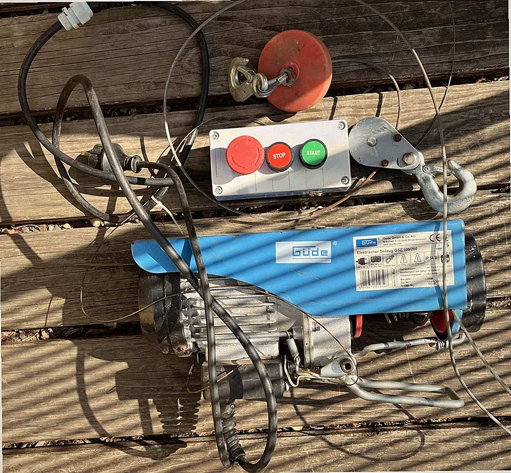 Güde elektrischer Seilzug Seilwinde GSZ100/200 bis 200Kg 450W