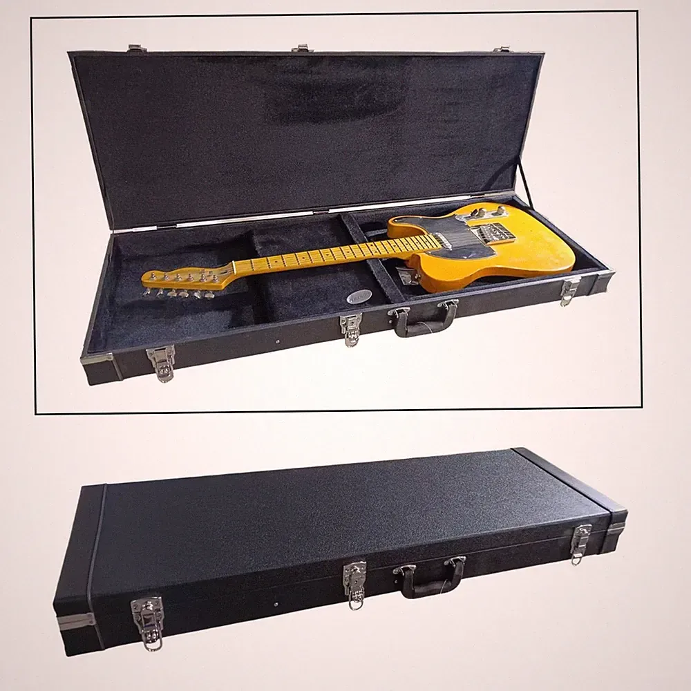 Hartschalenkoffer für E-Gitarren, inklusive Tragetasche mit Reißverschluss