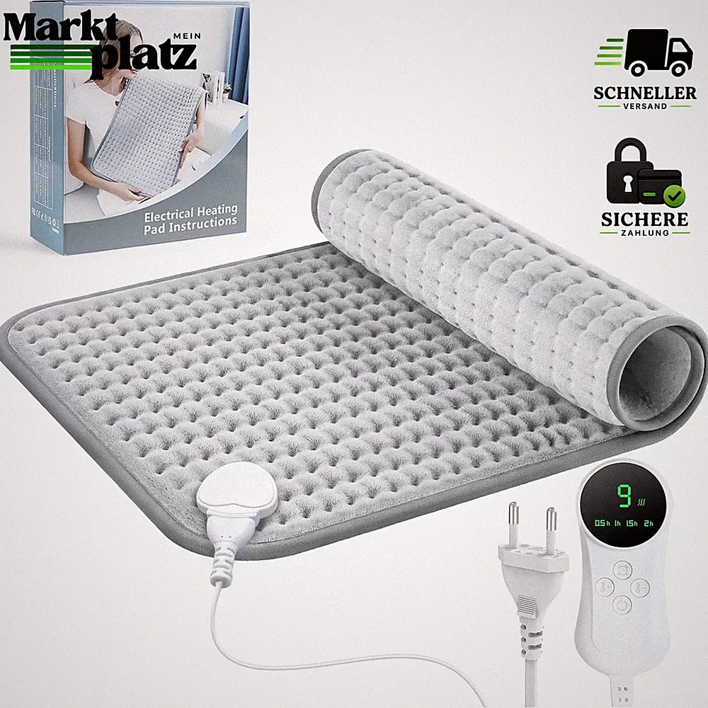 Heizkissen Elektrisch 30-65℃ 9 Heizstufen 43x84 cm mit Abschaltautomatik