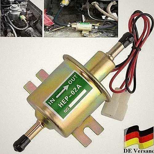 HEP-02A 12V Universal Kraftstoffpumpe Benzinpumpe elektrisch Benzin Baumasc M6T3