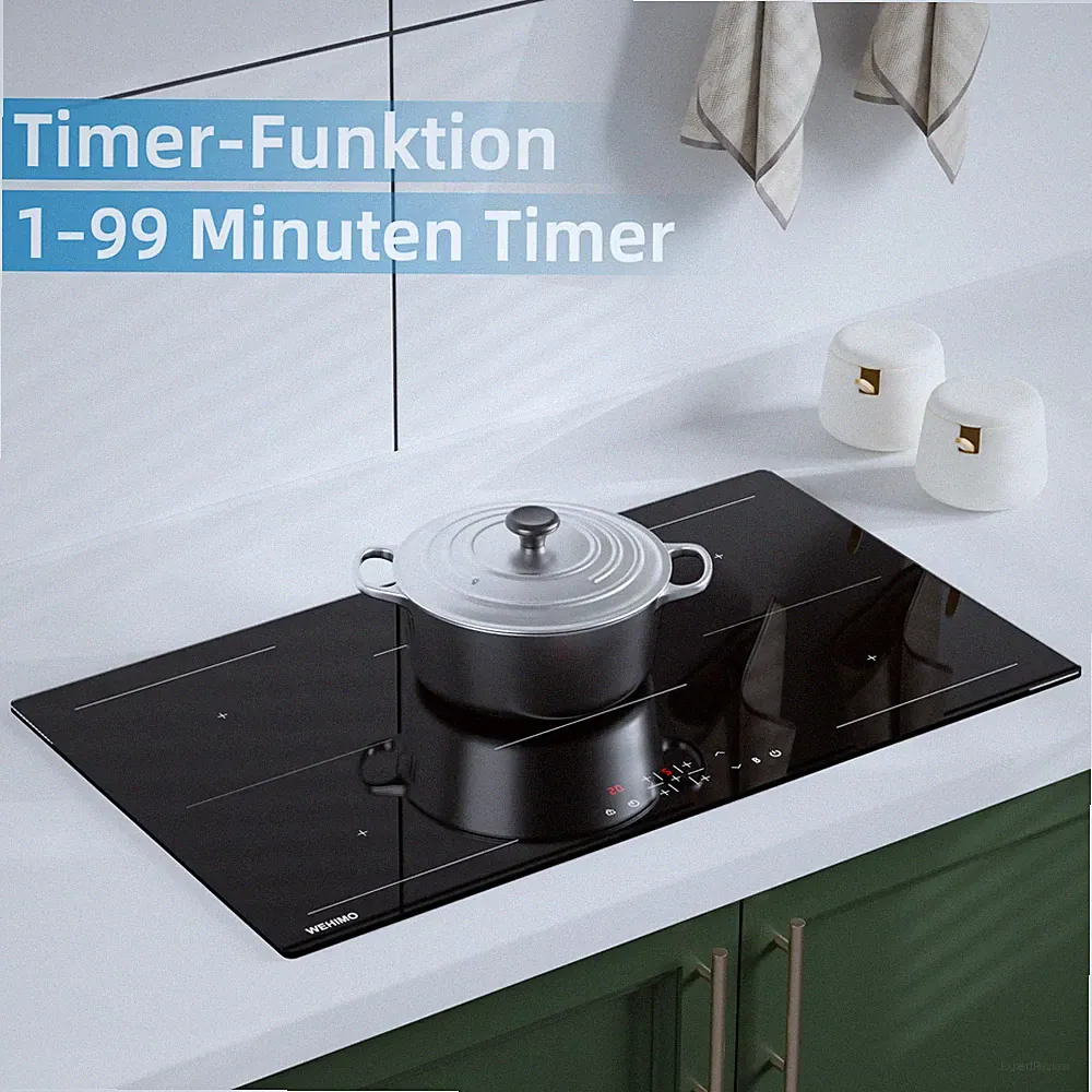 Induktionskochfeld 5 Platten Zonen Induktionskochplatte 90 cm Autark Flexzone