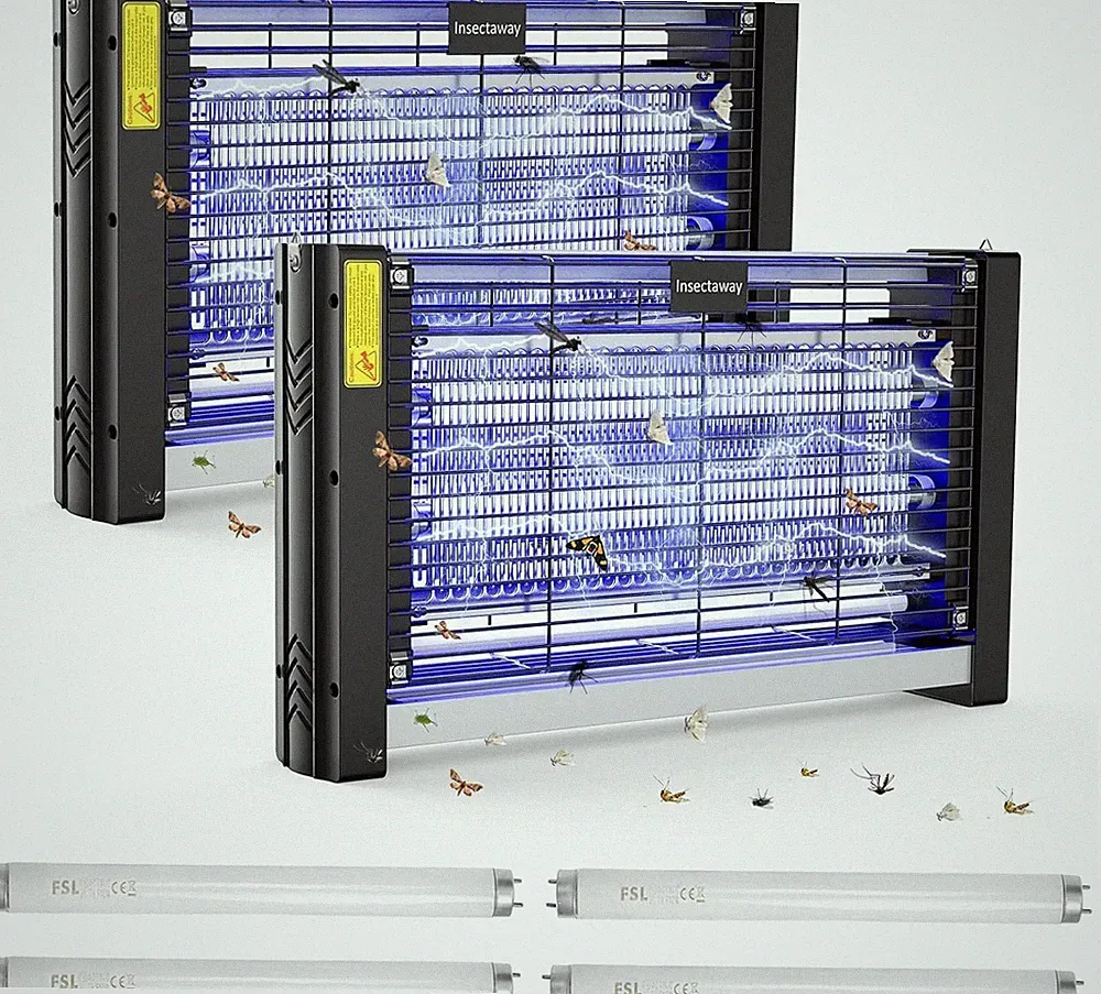 Insektenvernichter Elektrisch 2PCS, Mit Doppeltem Raster, XXL, 2400 V 20W, 4 T8