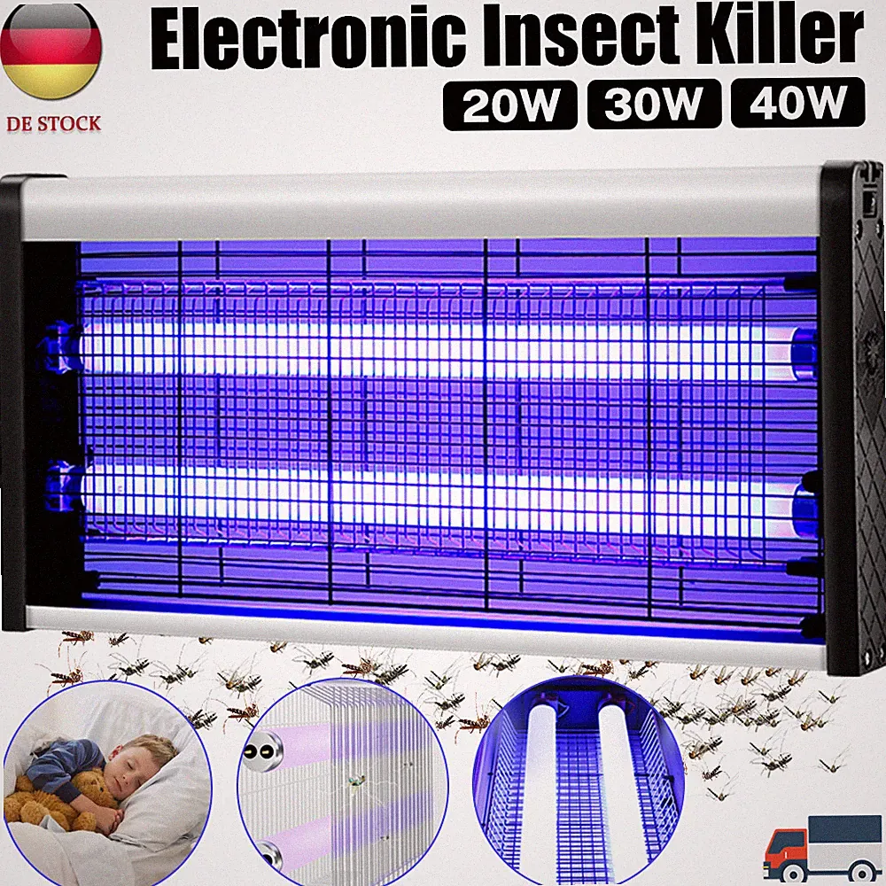 INSEKTENVERNICHTER ELEKTRISCH OHNETTOXISCHE INSEKTENFALLE MÜCKENLAMPE UV-LICHT