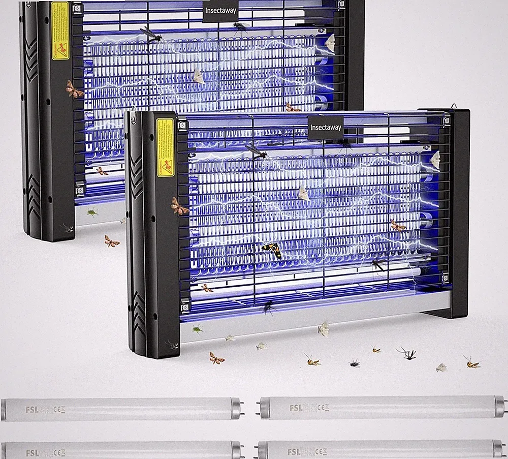 Insektenvernichter Elektrisch XXL 2400V 20W mit Doppeltem Raster 4 T8-Lampen