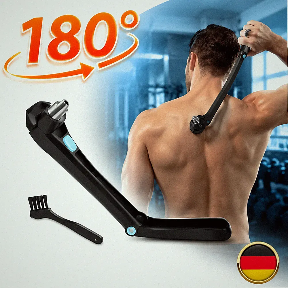Körperrasierer Für Herren Elektrisch 180° Klappbar 37,5 cm Extra Lang Schnurlos