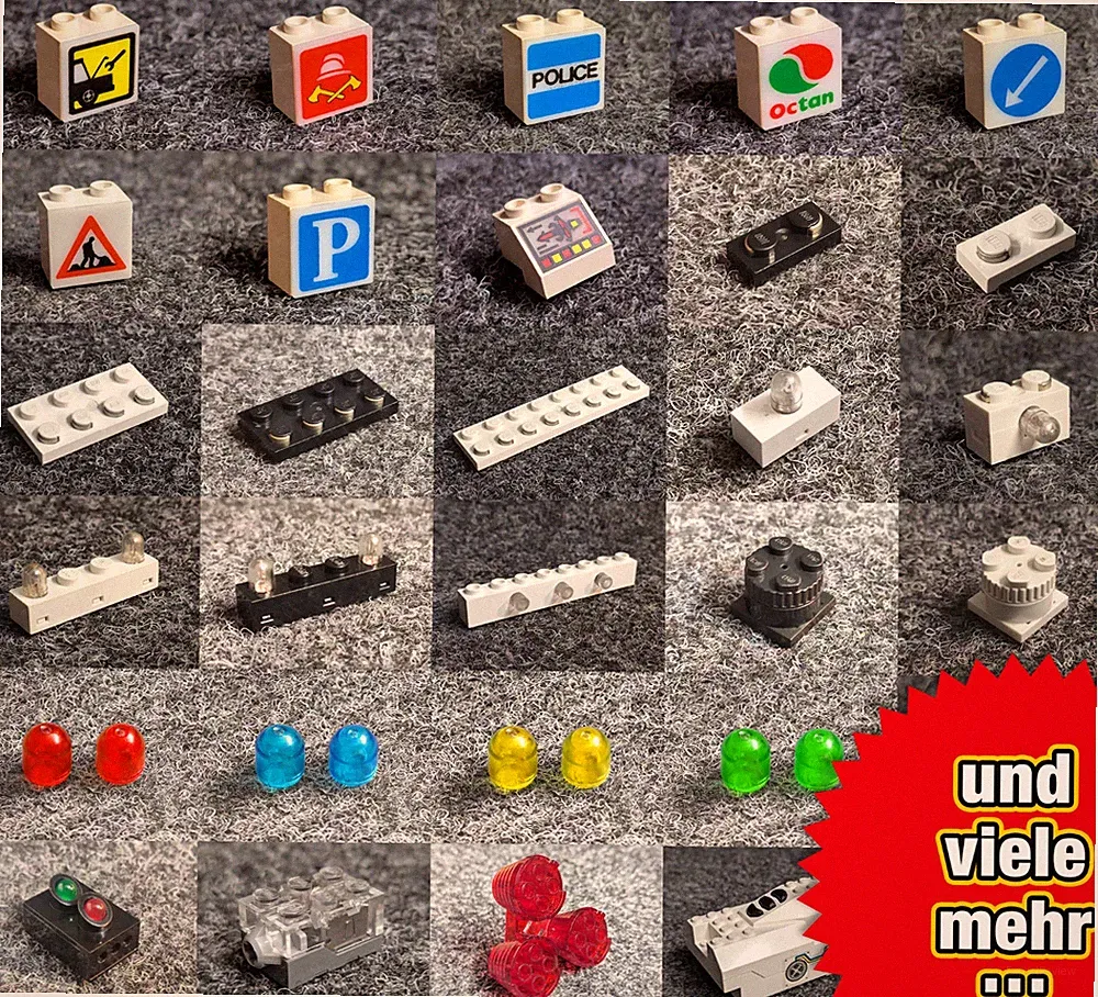Lego Light & + Sound - elektrisch Lichtstein 9v Platte Leuchtschild - T4 D1
