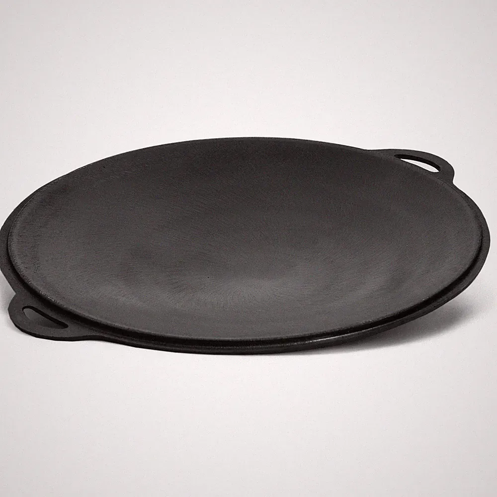 Ø35-55 cm Sadge Gusseisen Grillpfanne Sac-Pfanne Grillplatte Feuerschale Plancha