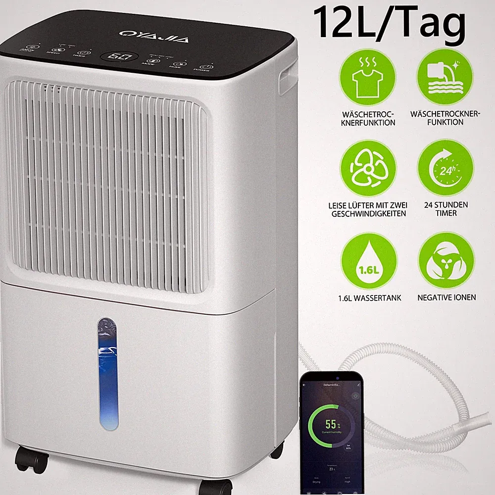 Raumentfeuchter elektrisch Luftentfeuchter 12L/Tag 35m³ Entfeuchtungsgerät Pxmsb