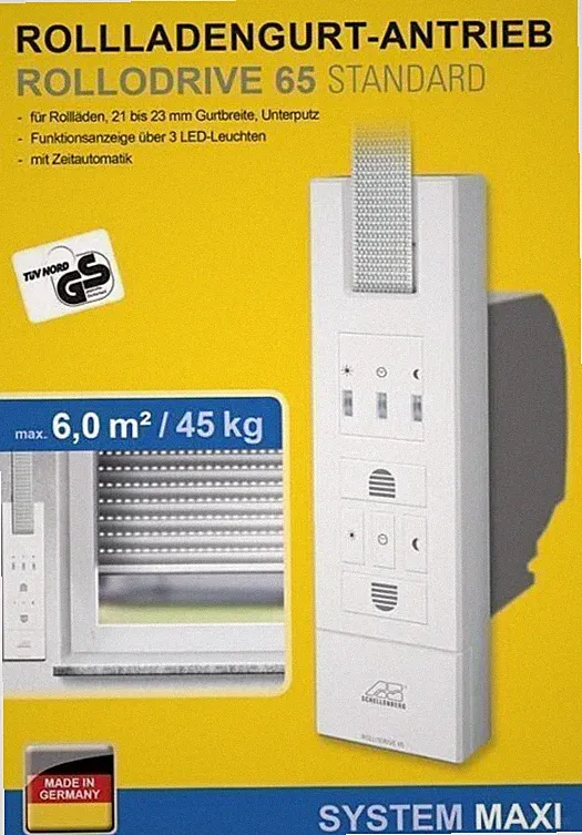 Schellenberg 65 Standard Rollladengurtwickler elektrische RolloDrive 22765