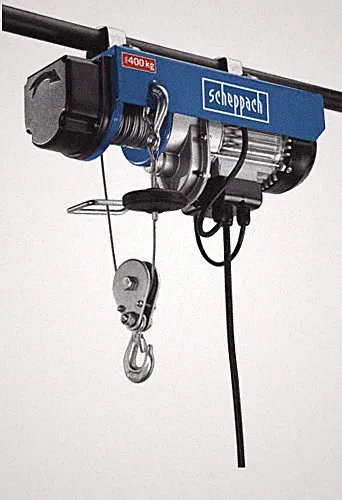 Scheppach elektrischer Seilzug Seilwinde HRS400 Seilhebezug Flaschenzug 400 kg