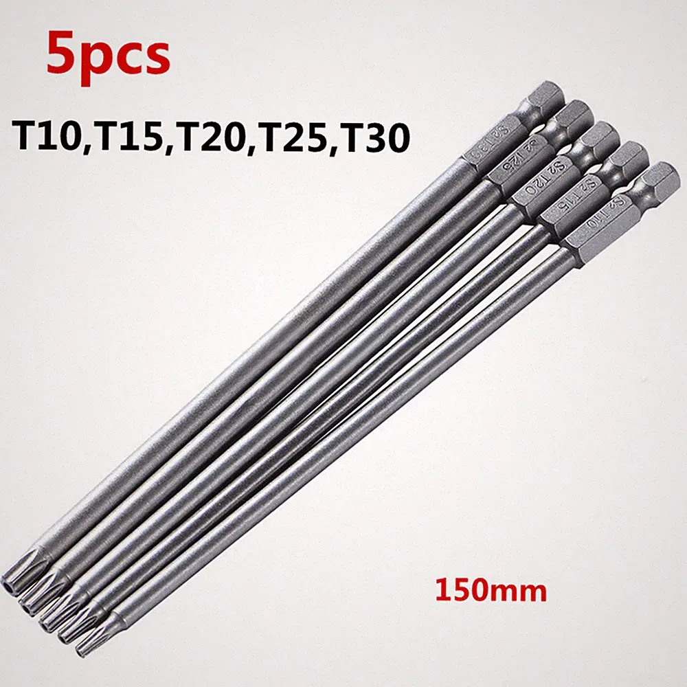 T10-T30 Torx-Schraubendreherbit 5 Stück / Set Elektrisch Lang Langlebig