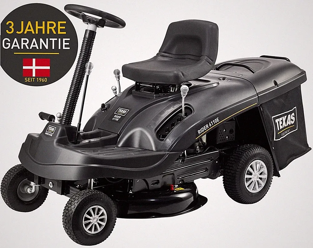 TEXAS Rasenmäher Traktor Rasentraktor Aufsitzmäher Rider 6110E 196cm³ E-Start