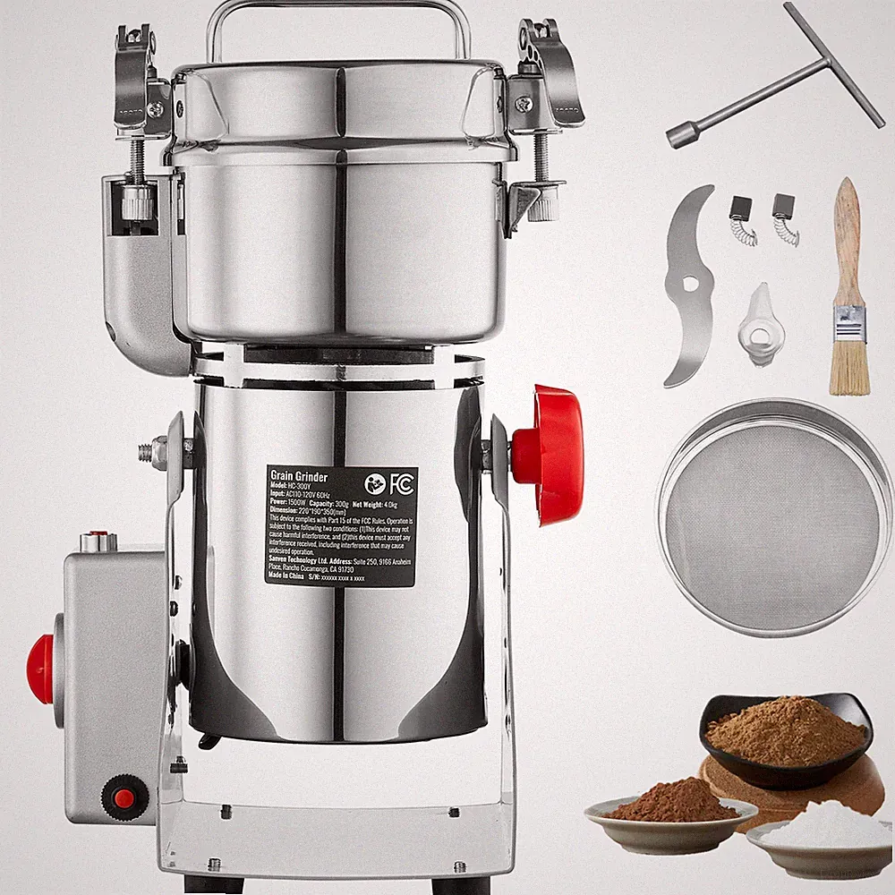Uimoso Elektrische Getreidemühle Maschine für Mais und Gewürze 150-2500g