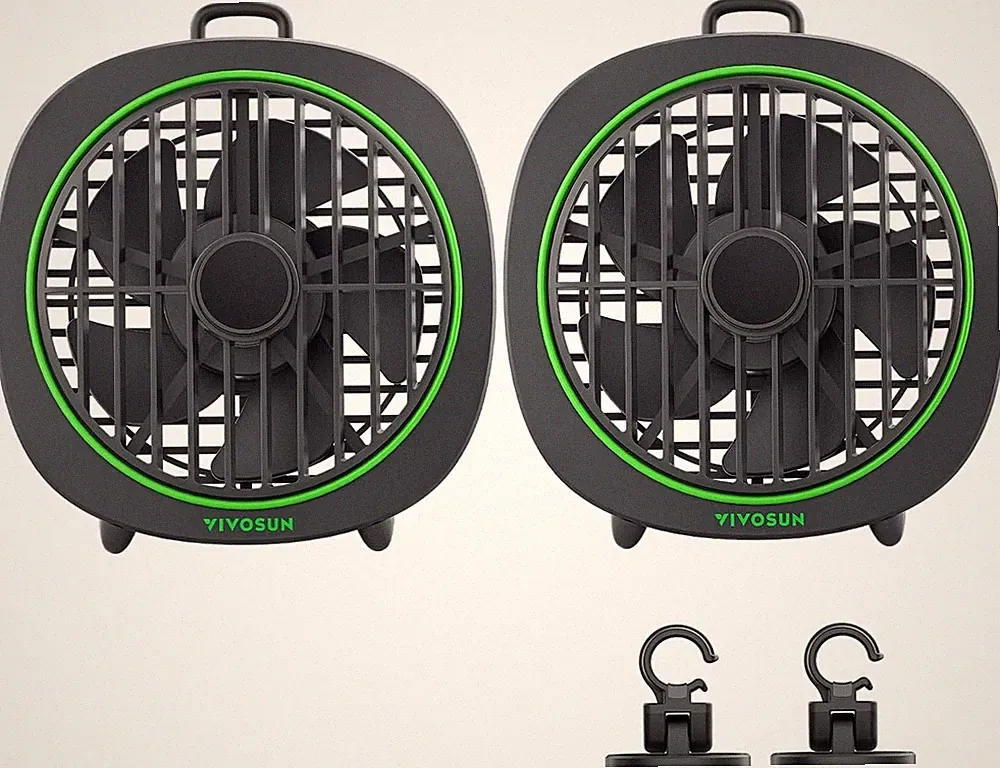 VIVOSUN 2x AeroWave D4 Clip Ventilator 10cm Growbox Fan Umluft Ventilator Leise