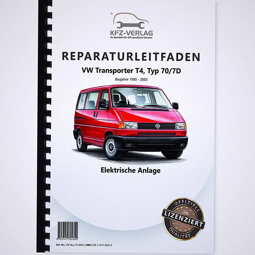 VW Transporter T4 (90-03) Elektrische Anlage Elektrik Systeme Werkstatthandbuch