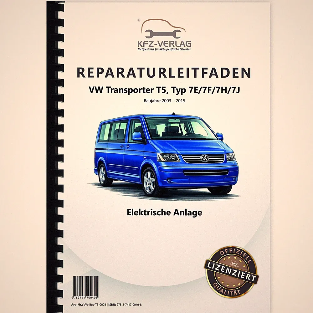 VW Transporter T5 (03-15) Elektrische Anlage Elektrik Systeme Werkstatthandbuch