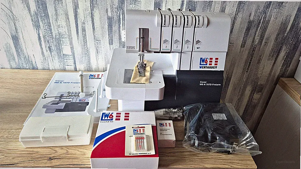 W6 Wertarbeit W6 N 707D Freiarme Overlock elektrisch Freiarm mit Zubehör