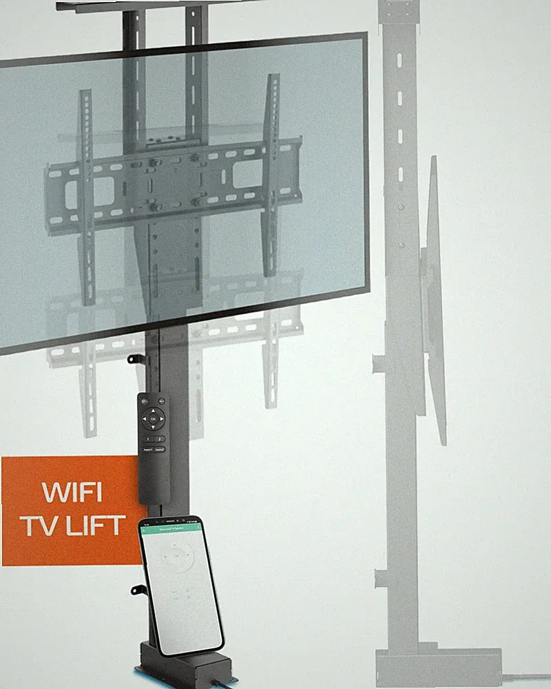 WiFi TV Möbel Lift elektrisch motorisiert für Monitore bis 55'' mit Google Alexa