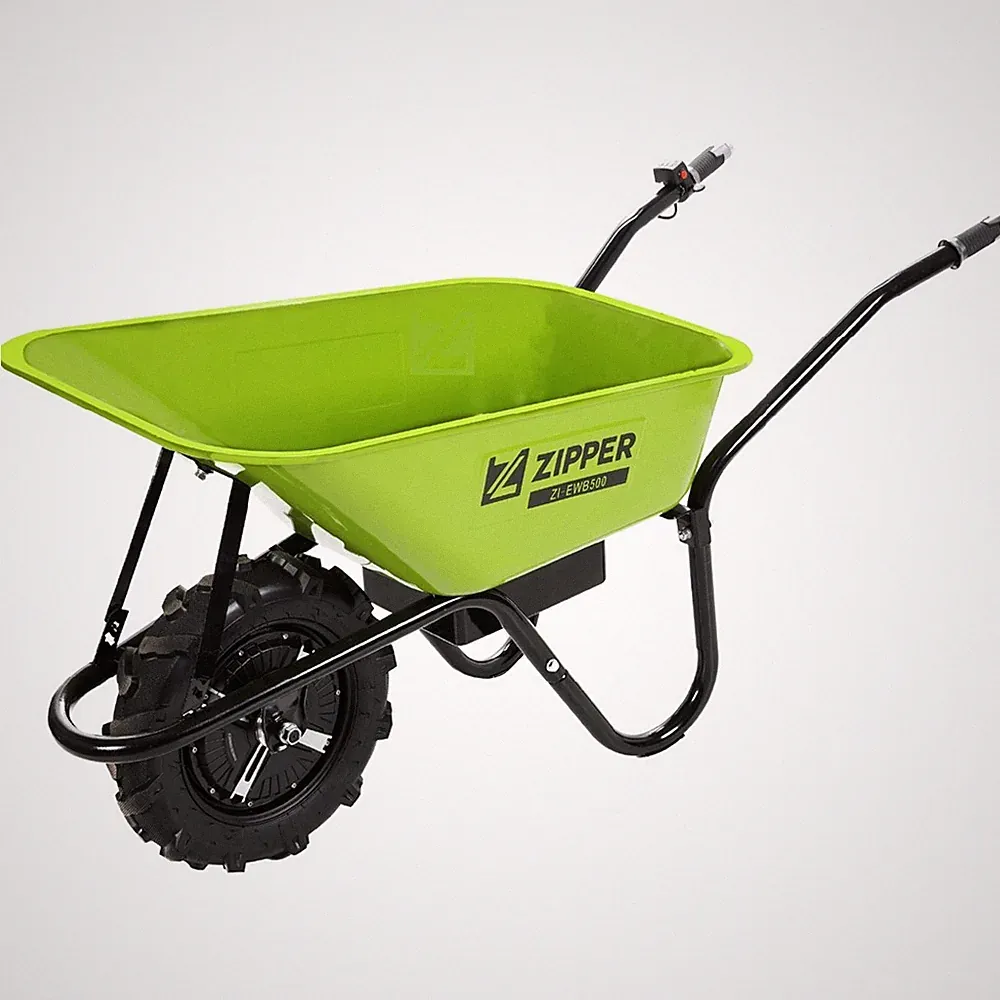 Zipper Akku-Schubkarre ZI-EWB500 24V 150kg Traglast 75L 8Std. Laufzeit